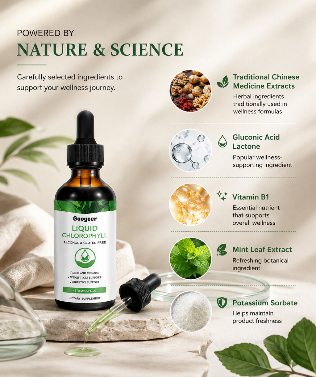 Liquid Chlorophyll Wellness Drops – Daily Energy & Detox Support