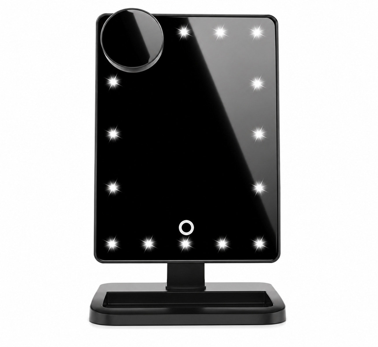 3-In-1 LED Makeup Mirror – Bluetooth Speaker & 10X Magnification