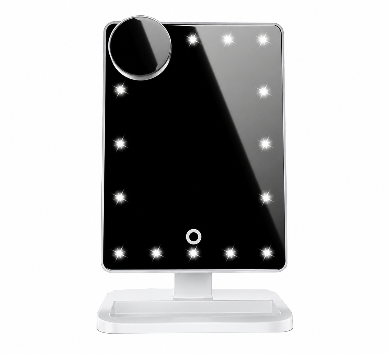 3-In-1 LED Makeup Mirror – Bluetooth Speaker & 10X Magnification