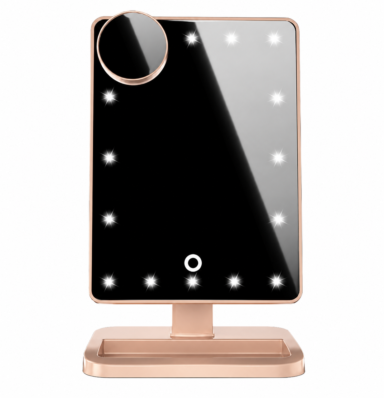 3-In-1 LED Makeup Mirror – Bluetooth Speaker & 10X Magnification