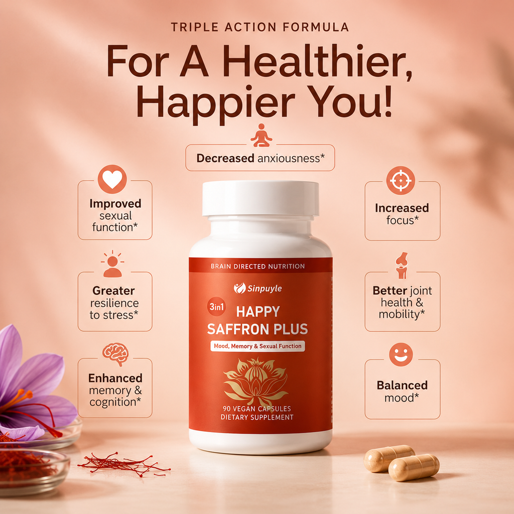 Saffron Mood & Wellness Support Supplement – Memory, Eye & Joint Health Formula