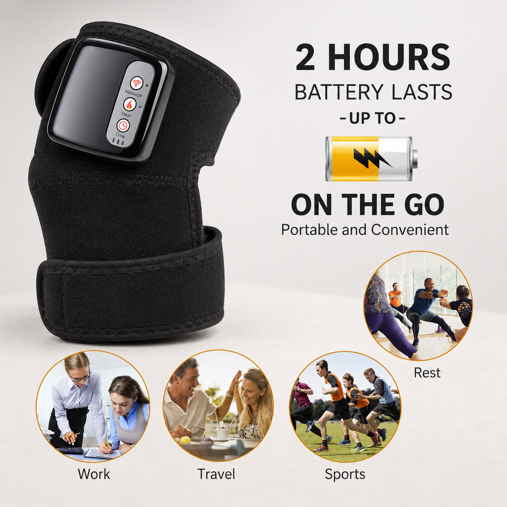 Infrared Heating Knee Massager – Vibration & Heat Therapy Joint Support Wrap