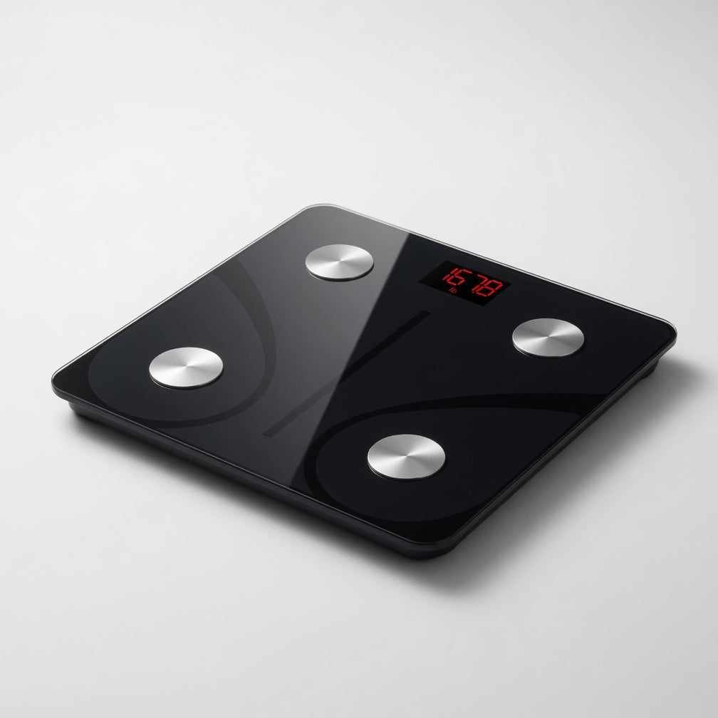 Smart Bluetooth Body Fat Scale – Rechargeable Digital Weight Scale with Apple Health & Google Fit Compatibility